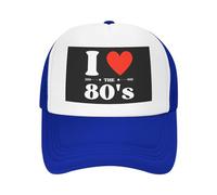 FWJZDSP Cappellino in Rete I Love The 80s, Cappellino da Baseball in Rete Vintage in Edizione Limitata per Il Compleanno degli Anni '80, Cappellino da Camionista Sun Dad