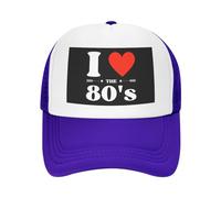 FWJZDSP Cappellino in Rete I Love The 80s, Cappellino da Baseball in Rete Vintage in Edizione Limitata per Il Compleanno degli Anni '80, Cappellino da Camionista Sun Dad