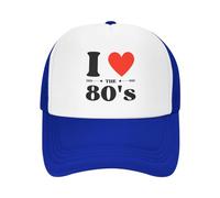 FWJZDSP Cappellino in Rete I Love The 80s, Cappellino da Baseball in Rete Vintage in Edizione Limitata per Il Compleanno degli Anni '80, Cappellino da Camionista Sun Dad