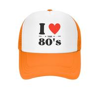 FWJZDSP Cappellino in Rete I Love The 80s, Cappellino da Baseball in Rete Vintage in Edizione Limitata per Il Compleanno degli Anni '80, Cappellino da Camionista Sun Dad