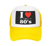FWJZDSP Cappellino in Rete I Love The 80s, Cappellino da Baseball in Rete Vintage in Edizione Limitata per Il Compleanno degli Anni '80, Cappellino da Camionista Sun Dad