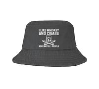 FWJZDSP Cappello a Secchiello Mi piacciono Il WHI e i sigari e Forse 3 Persone Cappello a Secchiello da Donna Cappello da Sole Pieghevole Cappello a Secchiello Divertente