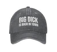 FWJZDSP Cappello Big Dick is Back in Town Cappello Big D is Back in Town Cappello da Baseball Regolabile per papà Lavato Uomo Donna