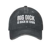 FWJZDSP Cappello Big Dick is Back in Town Cappello Big D is Back in Town Cappello da Baseball Regolabile per papà Lavato Uomo Donna