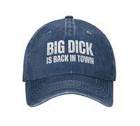 FWJZDSP Cappello Big Dick is Back in Town Cappello Big D is Back in Town Cappello da Baseball Regolabile per papà Lavato Uomo Donna