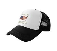 FWJZDSP Cappello da Baseball con Scritta Mi Manca l'America in Cui Sono Cresciuto per Uomo e Donna, Cappello con Scritta Mi Manca l'America in Cui Sono Cresciuto in Rete Nera