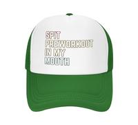 FWJZDSP Cappello da Baseball con Scritta Spits-Preworkout in My Mouth Mesh cap, con Coda di Cavallo, da Spiaggia, da Sole, da papà, da Camionista