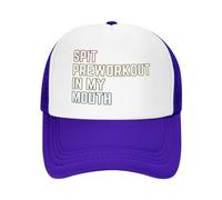 FWJZDSP Cappello da Baseball con Scritta Spits-Preworkout in My Mouth Mesh cap, con Coda di Cavallo, da Spiaggia, da Sole, da papà, da Camionista