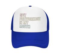 FWJZDSP Cappello da Baseball con Scritta Spits-Preworkout in My Mouth Mesh cap, con Coda di Cavallo, da Spiaggia, da Sole, da papà, da Camionista