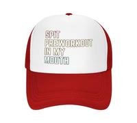 FWJZDSP Cappello da Baseball con Scritta Spits-Preworkout in My Mouth Mesh cap, con Coda di Cavallo, da Spiaggia, da Sole, da papà, da Camionista