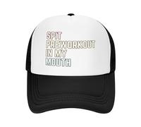 FWJZDSP Cappello da Baseball con Scritta Spits-Preworkout in My Mouth Mesh cap, con Coda di Cavallo, da Spiaggia, da Sole, da papà, da Camionista