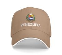 FWJZDSP Cappello da Baseball con Stemma e Emblema del Venezuela, Berretto venezuelano per Uomo e Donna, con Scritta Io STO con Il Venezuela