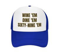 FWJZDSP Cappello da Baseball da Uomo e da Donna, con Maglia, Modello Wine'E M Dine'E M Sixty-Nine'E M, Trucker Hat