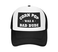 FWJZDSP Cappello da Baseball da Uomo e da Donna con Scritta Corn-Pop-Was-A-Bad-Dudes e Scritta Trucker