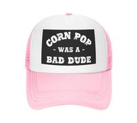 FWJZDSP Cappello da Baseball da Uomo e da Donna con Scritta Corn-Pop-Was-A-Bad-Dudes e Scritta Trucker