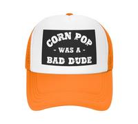 FWJZDSP Cappello da Baseball da Uomo e da Donna con Scritta Corn-Pop-Was-A-Bad-Dudes e Scritta Trucker