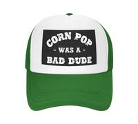 FWJZDSP Cappello da Baseball da Uomo e da Donna con Scritta Corn-Pop-Was-A-Bad-Dudes e Scritta Trucker