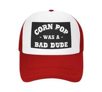 FWJZDSP Cappello da Baseball da Uomo e da Donna con Scritta Corn-Pop-Was-A-Bad-Dudes e Scritta Trucker