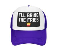 FWJZDSP Cappello da Baseball da Uomo e da Donna, con Scritta I'll Bring The Fries Hat Fries Lover Mesh Hat Trucker Hat