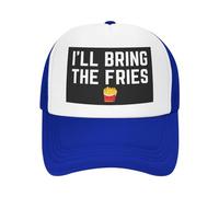 FWJZDSP Cappello da Baseball da Uomo e da Donna, con Scritta I'll Bring The Fries Hat Fries Lover Mesh Hat Trucker Hat