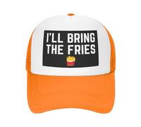 FWJZDSP Cappello da Baseball da Uomo e da Donna, con Scritta I'll Bring The Fries Hat Fries Lover Mesh Hat Trucker Hat