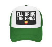FWJZDSP Cappello da Baseball da Uomo e da Donna, con Scritta I'll Bring The Fries Hat Fries Lover Mesh Hat Trucker Hat