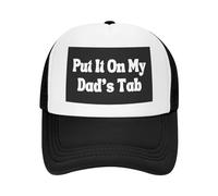 FWJZDSP Cappello da Baseball da Uomo e da Donna con Scritta Mettilo sul Conto di Mio Padre, in Rete, Il miglior papà del Mondo