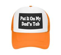 FWJZDSP Cappello da Baseball da Uomo e da Donna con Scritta Mettilo sul Conto di Mio Padre, in Rete, Il miglior papà del Mondo