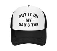FWJZDSP Cappello da Baseball da Uomo e da Donna con Scritta Mettilo sul Conto di Mio Padre, in Rete, Il miglior papà del Mondo