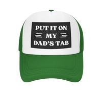 FWJZDSP Cappello da Baseball da Uomo e da Donna con Scritta Mettilo sul Conto di Mio Padre, in Rete, Il miglior papà del Mondo