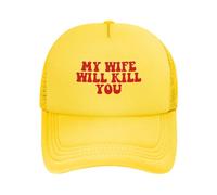 FWJZDSP Cappello da Baseball Nero con Scritta Mia Moglie Ti ucciderà e Scritta Relazione Divertente.