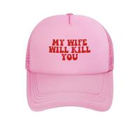 FWJZDSP Cappello da Baseball Nero con Scritta Mia Moglie Ti ucciderà e Scritta Relazione Divertente.