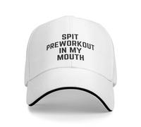 FWJZDSP Cappello da Baseball Spits-Preworkout in My Mouth con Scritta Cappellino da Camionista Casual per Donna e Uomo