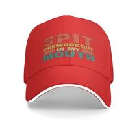 FWJZDSP Cappello da Baseball Spits-Preworkout in My Mouth con Scritta Cappellino da Camionista Casual per Donna e Uomo