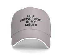 FWJZDSP Cappello da Baseball Spits-Preworkout in My Mouth con Scritta Cappellino da Camionista Casual per Donna e Uomo