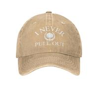 FWJZDSP Cappello da Camionista con Bandiera da Golf I Never Pull Lavato e Regolabile, Berretto da Baseball da papà