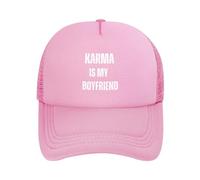FWJZDSP Cappello da Camionista Karma is My Boyfriend in Rete per Uomo e Donna, Berretto da Baseball Nero