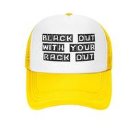 FWJZDSP Cappello da Camionista Regolabile con Motivo Blackwith Your RackMesh per Uomo e Donna, Berretto da Baseball, Regalo per papà