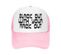 FWJZDSP Cappello da Camionista Regolabile con Motivo Blackwith Your RackMesh per Uomo e Donna, Berretto da Baseball, Regalo per papà