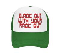 FWJZDSP Cappello da Camionista Regolabile con Motivo Blackwith Your RackMesh per Uomo e Donna, Berretto da Baseball, Regalo per papà