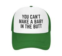 FWJZDSP Cappello da Camionista Regolabile con Scritta You Can't Make A Baby in The Butt per Uomo e Donna, Berretto da Baseball, Regalo per papà