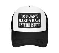 FWJZDSP Cappello da Camionista Regolabile con Scritta You Can't Make A Baby in The Butt per Uomo e Donna, Berretto da Baseball, Regalo per papà