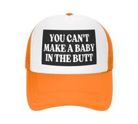 FWJZDSP Cappello da Camionista Regolabile con Scritta You Can't Make A Baby in The Butt per Uomo e Donna, Berretto da Baseball, Regalo per papà