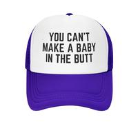 FWJZDSP Cappello da Camionista Regolabile con Scritta You Can't Make A Baby in The Butt per Uomo e Donna, Berretto da Baseball, Regalo per papà