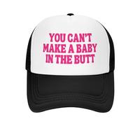 FWJZDSP Cappello da Camionista Regolabile con Scritta You Can't Make A Baby in The Butt per Uomo e Donna, Berretto da Baseball, Regalo per papà