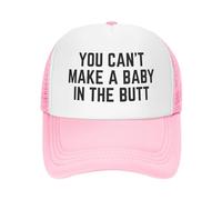 FWJZDSP Cappello da Camionista Regolabile con Scritta You Can't Make A Baby in The Butt per Uomo e Donna, Berretto da Baseball, Regalo per papà