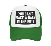 FWJZDSP Cappello da Camionista Regolabile con Scritta You Can't Make A Baby in The Butt per Uomo e Donna, Berretto da Baseball, Regalo per papà