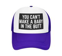 FWJZDSP Cappello da Camionista Regolabile con Scritta You Can't Make A Baby in The Butt per Uomo e Donna, Berretto da Baseball, Regalo per papà