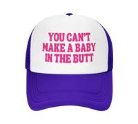 FWJZDSP Cappello da Camionista Regolabile con Scritta You Can't Make A Baby in The Butt per Uomo e Donna, Berretto da Baseball, Regalo per papà