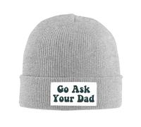 FWJZDSP Cappello da papà Vai a Chiedere a Tuo papà, Berretto Invernale Caldo, Divertente per la Festa del papà, per Mamma e papà.